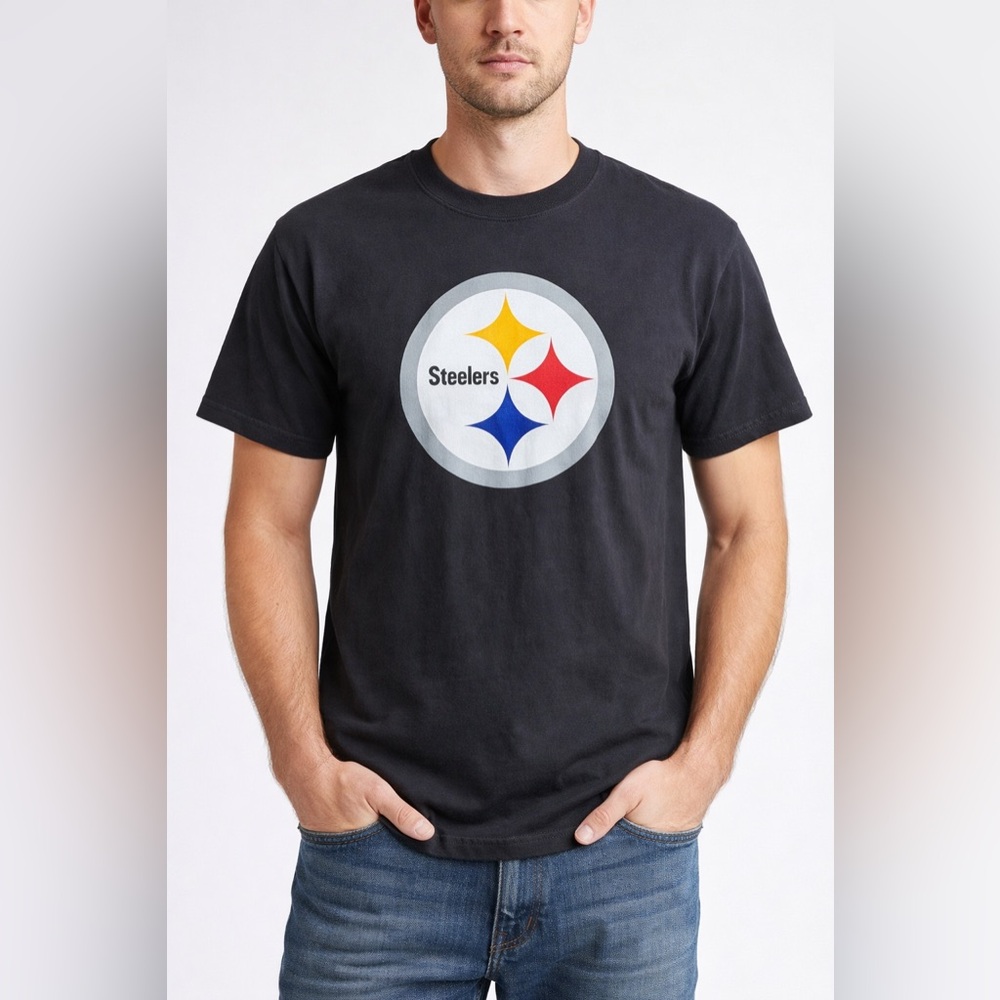 Reebok Pittsburgh Steelers Men’s Logo Tee Black Size XL